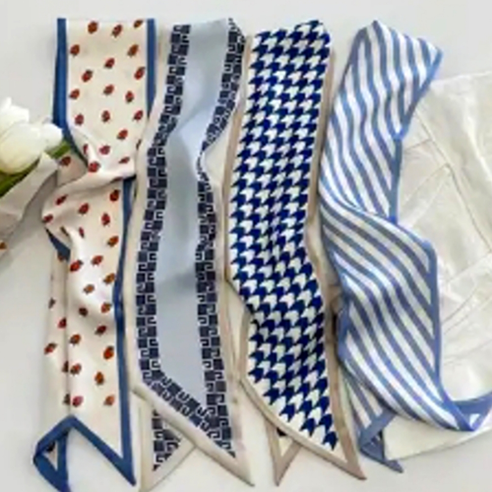 4 pcs. Satin Printed Twillys/Scarves